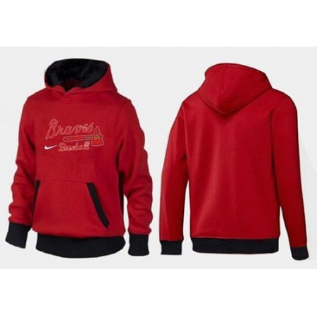 Atlanta Braves Pullover Hoodie Red & Black