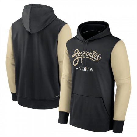 Men's Arizona Diamondbacks Black 2022 City Connect Therma Performance Pullover Hoodie