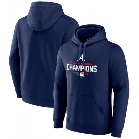 Men's Atlanta Braves 2021 Navy World Series Champions Pullover Hoodie