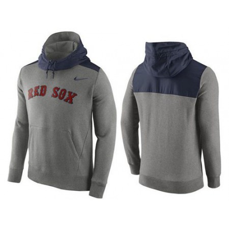 Men's Boston Red Sox Nike Gray Cooperstown Collection Hybrid Pullover Hoodie