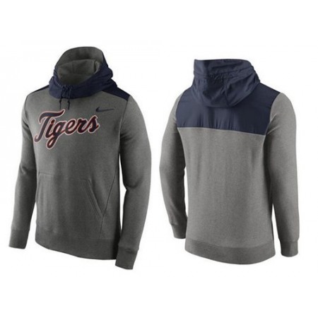 Men's Detroit Tigers Nike Gray Cooperstown Collection Hybrid Pullover Hoodie