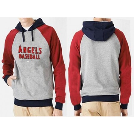 Los Angeles Angels Pullover Hoodie Grey & Red