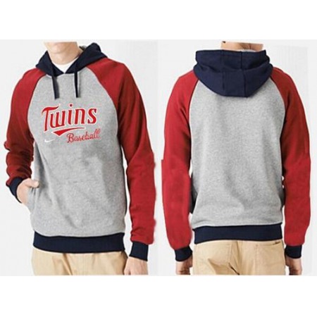 Minnesota Twins Pullover Hoodie Grey & Red