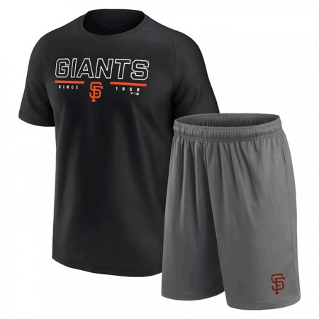 Men's San Francisco Giants Black/Heather Gray Arch T-Shirt & Shorts Combo Set