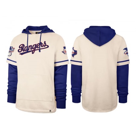 Men's Texas Rangers Cream Pullover Hoodie