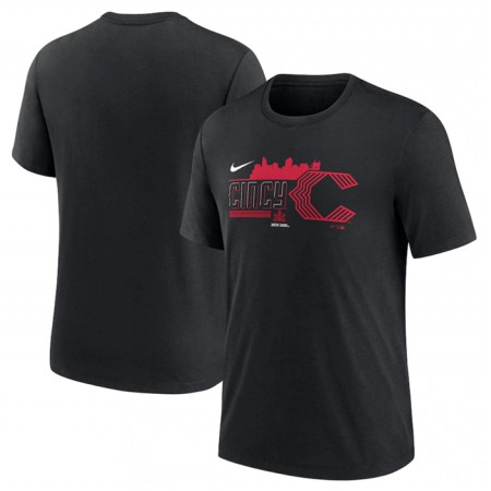 Men's Cincinnati Reds Black 2023 City Connect Tri-Blend T-Shirt