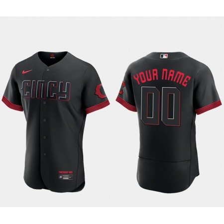 Men's Cincinnati Reds ACTIVE Player Custom Black 2023 City Connect Flex Base Stitched Jersey