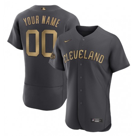 Men's Cleveland Guardians ACTIVE Player Custom 2022 All-Star Charcoal Flex Base Stitched MLB Jersey