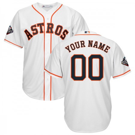 Men's Houston Astros ACTIVE PLAYER Custom Majestic White 2019 World Series Bound Official Cool Base Stitched Jersey