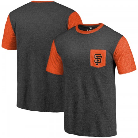 Men's San Francisco Giants Fanatics Branded Black-Orange Refresh Pocket T-Shirt