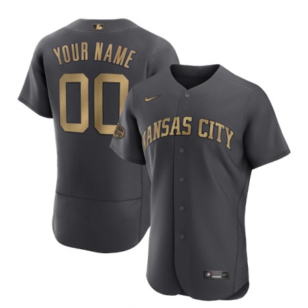 Men's Kansas City Royals ACTIVE Player Custom 2022 All-Star Charcoal Flex Base Stitched MLB Jersey