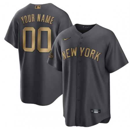 Men's New York Yankees ACTIVE Player Custom 2022 All-Star Charcoal Cool Base Stitched Baseball Jersey