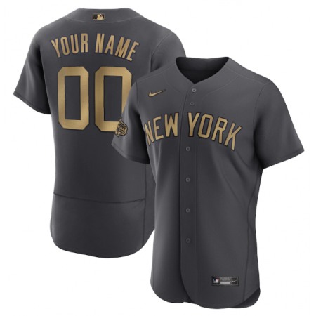 Men's New York Yankees ACTIVE Player Custom 2022 All-star Charcoal Flex Base Stitched Baseball Jersey