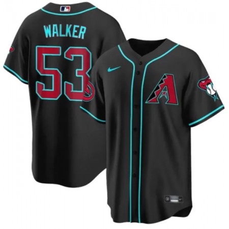 Men's Arizona Diamondbacks #53 Christian Walker 2023/24 Black Cool Base Stitched Baseball Jersey