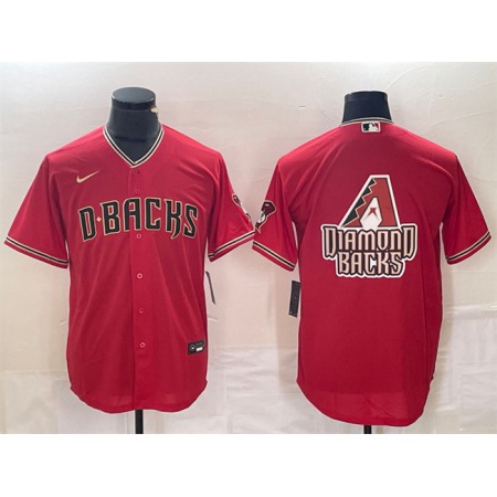 Men's Arizona Diamondbacks Red Team Big Logo Cool Base Stitched Baseball Jersey