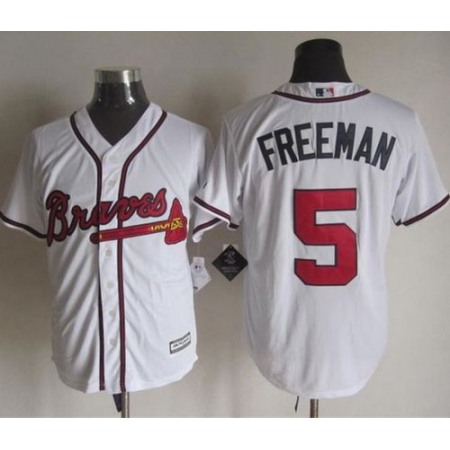 Braves #5 Freddie Freeman White New Cool Base Stitched MLB Jersey