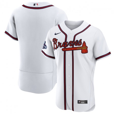 Men's Atlanta Braves Blank 2021 White World Series Champions Stitched Baseball Jersey