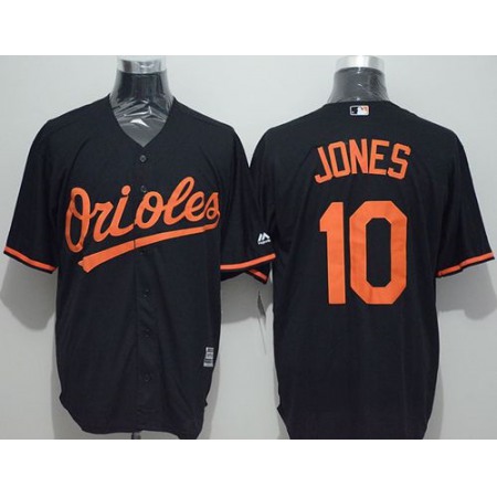 Orioles #10 Adam Jones Black New Cool Base Stitched MLB Jersey