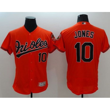 Orioles #10 Adam Jones Orange Flexbase Authentic Collection Stitched MLB Jersey