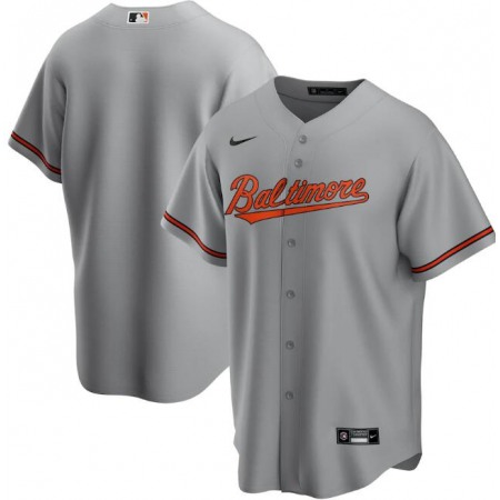 Men's Baltimore Orioles Blank Grey Cool Base Stitched Jersey