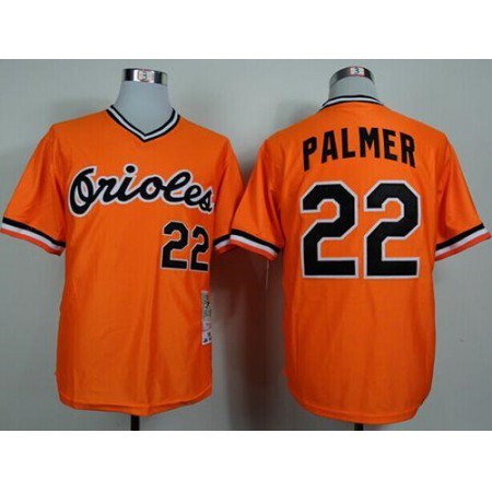 Mitchell And Ness 1982 Orioles #22 Jim Palmer Orange Throwback Stitched MLB Jersey