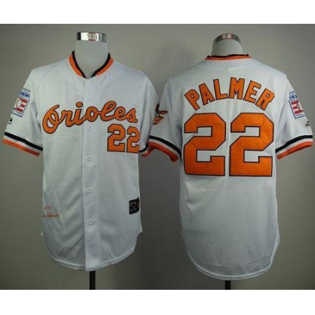 Mitchell And Ness 1989 Orioles #22 Jim Palmer White Throwback Stitched MLB Jersey