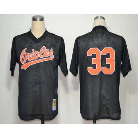 Mitchell and Ness Orioles #33 Eddie Murray Throwback Black Stitched MLB Jersey