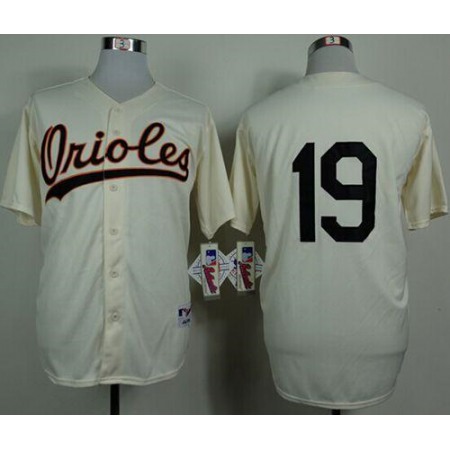 Orioles #19 Chris Davis Cream 1954 Turn Back The Clock Stitched MLB Jersey