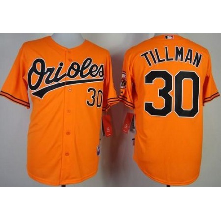 Orioles #30 Chris Tillman Orange Cool Base Stitched MLB Jersey