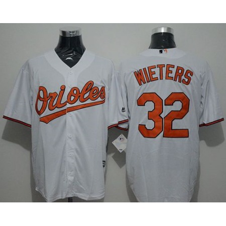 Orioles #32 Matt Wieters White New Cool Base Stitched MLB Jersey