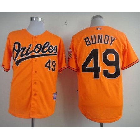 Orioles #49 Dylan Bundy Orange Cool Base Stitched MLB Jersey