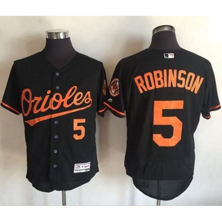 Orioles #5 Brooks Robinson Black Flexbase Authentic Collection Stitched MLB Jersey