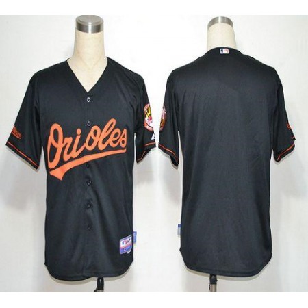 Orioles Blank Black Cool Base Stitched MLB Jersey