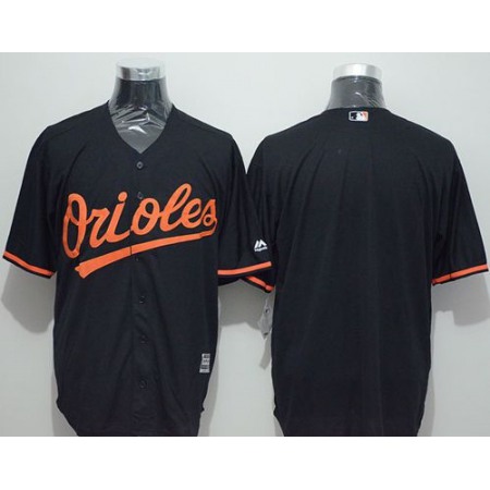 Orioles Blank Black New Cool Base Stitched MLB Jersey