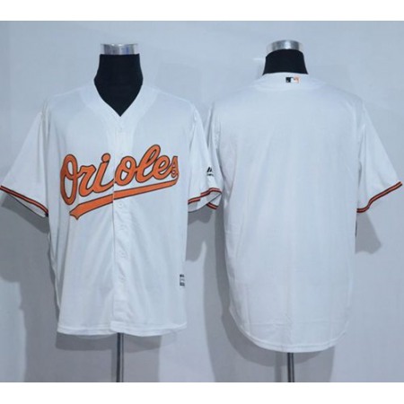Orioles Blank White New Cool Base Stitched MLB Jersey