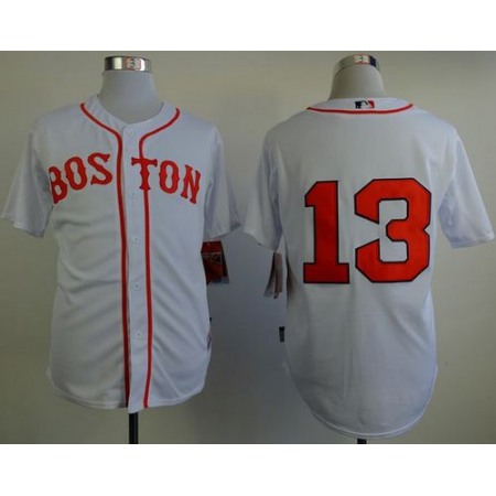 Red Sox #13 Hanley Ramirez New White Cool Base Stitched MLB Jersey