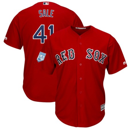 Men's Boston Red Sox #41 Chris Sale Red 2019 Spring Training Cool Base Stitched MLB Jersey