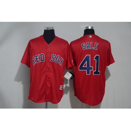 Men's Boston Red Sox #41 Chris Sale Red Cool Base Stitched MLB Jersey