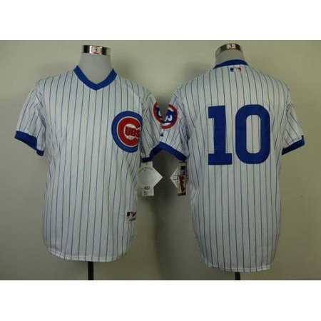 Cubs #10 Ron Santo White 1988 Turn Back The Clock Stitched MLB Jersey