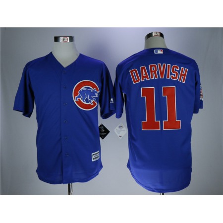 Men's Chicago Cubs #11 Yu Darvish Royal Cool Base Stitched MLB Jersey