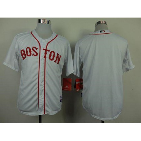 Red Sox Blank Stitched White Cool Base MLB Jersey