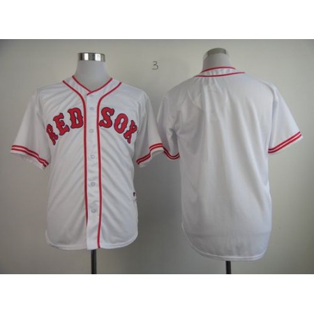 Red Sox Blank White 1936 Turn Back The Clock Stitched MLB Jersey