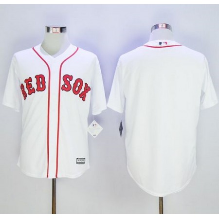 Red Sox Blank White Alternate Home New Cool Base Stitched MLB Jersey
