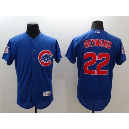 Cubs #22 Jason Heyward Blue Flexbase Authentic Collection Stitched MLB Jersey
