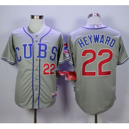 Cubs #22 Jason Heyward Grey Alternate Road Cool Base Stitched MLB Jersey