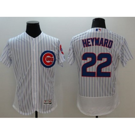 Cubs #22 Jason Heyward White Flexbase Authentic Collection Stitched MLB Jersey