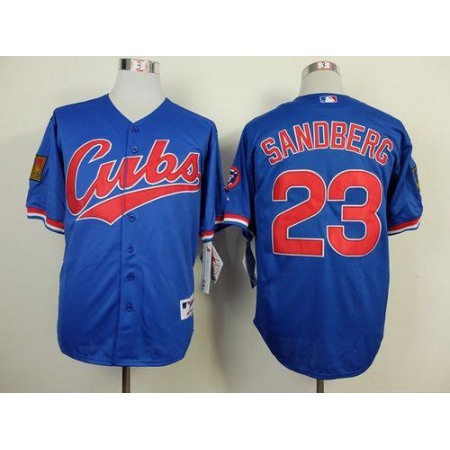 Cubs #23 Ryne Sandberg Blue 1994 Turn Back The Clock Stitched MLB Jersey
