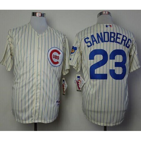 Cubs #23 Ryne Sandberg Cream 1969 Turn Back The Clock Stitched MLB Jersey