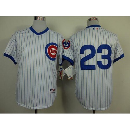 Cubs #23 Ryne Sandberg White 1988 Turn Back The Clock Stitched MLB Jersey