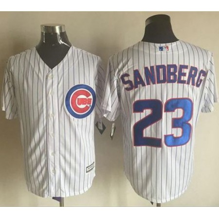 Cubs #23 Ryne Sandberg White New Cool Base Stitched MLB Jersey